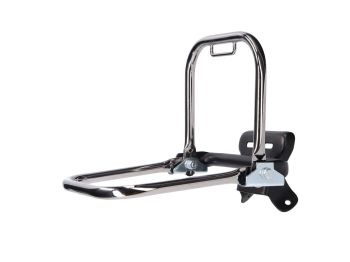 rear luggage rack chromed w/ short support handle and fender mount for Simson S50, S51, S70