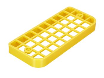 Lamp grille angular rear light (ABS plastic) yellow for Piaggio Ciao P/PX