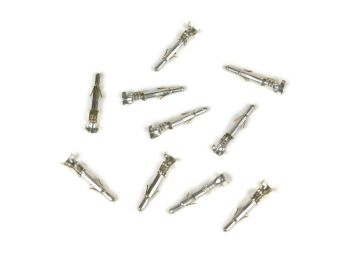 Crimp terminal for bullet plug stator/wiring loom -L=20 mm, Ø=2.1 mm- Vespa PK, PX EFL Cosa, T5 125cc - 10 pcs - male
