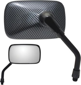 MIRROR PU MINI RECT. CARB