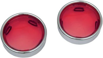LENS RED W/TRIM RING