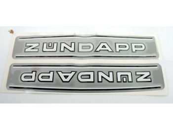 Sticker set tank silver metallic 250x47mm for Zündapp 529 KS, GTS, C50