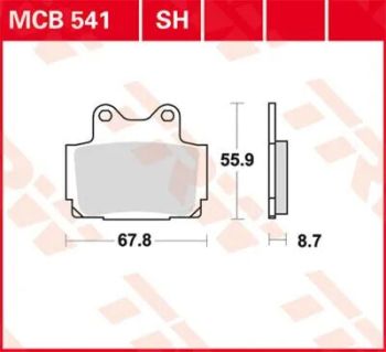 BRAKE PAD TRW MCB541