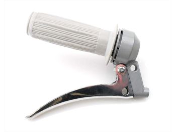 Throttle grip fitting aluminum grey 22mm 105mm for Zündapp, Kreidler, Hercules, Puch, DKW, KTM, moped, moped, mokick