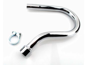 Exhaust manifold chrome 32mm cylinder connection 25.60mm exhaust connection for Zündapp, R 50