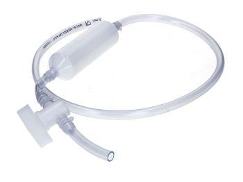 Hand pump / canister pump Hünersdorff with transparent hose (1450mm) and drain