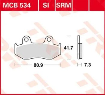 BRAKE PAD TRW MCB534