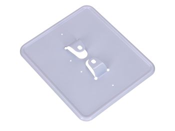 License plate holder metal white 145x125mm for moped, moped, mokick