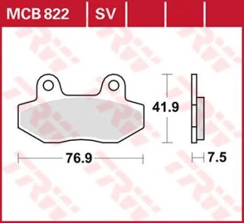 BRAKE PAD TRW MCB822