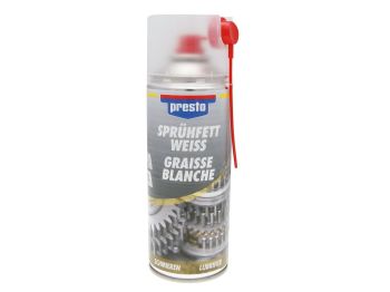 spray grease Presto adhesive lubricant white transparent 400ml