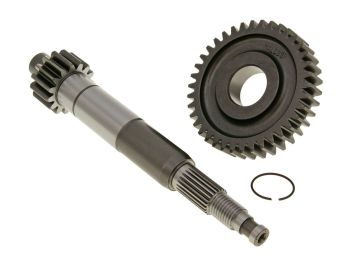 primary transmission gear kit Malossi HTQ 15/38 17.7mm countershaft diameter for Aprilia SR, Derbi GP, Gilera, Piaggio, Vespa