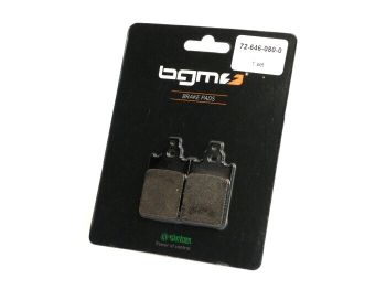 Brake pads -BGM 31.6x57mm- BETA Tempo 50cc 1994 (f), DERBI GPR Sport 50cc 1993-1996 (f), GPR Sport 75cc 1990 (f), KTM Go 50cc 1995 (f), MALAGUTI F15 Fire Fox LC 1998 (f), SIAMOTO Scross 50cc 1999 (f)