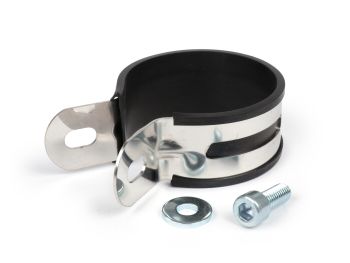 Silencer clamp - BGM PRO Clubman Sport - Lambretta Series 1 -3, including rubber