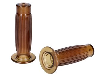 Set of grips EMGO Gran Turismo 22mm 135mm brown transparent