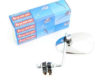 Mirror bumm with holder chrome left for Vespa, Hercules, NSU, Zündapp, Kreidler, Piaggio