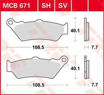 BRAKE PAD TRW MCB671