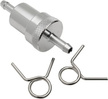 FUEL FILTER 1/4 CHROME