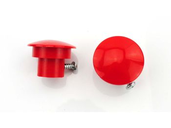 Handlebar ends plastic red for AWO, MZ RT125/1, RT125/2, RT125/3, ES175, ES175/1, ES250, ES250/1, ES300, EMW, BK350