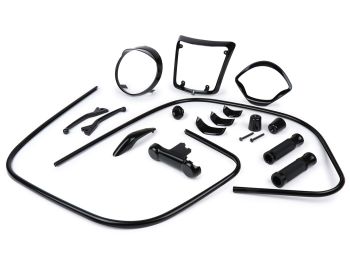 Styling kit Moto Nostra Black Collection", glossy black, for Vespa GTS300 HPE (2019-2022) and Vespa GTS 125 IGET (2019-2022)"