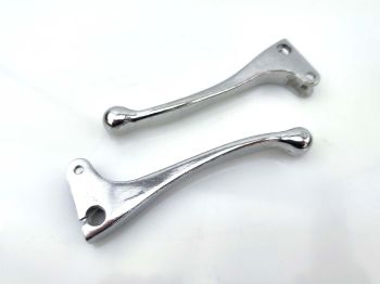 Brake lever and clutch lever aluminum silver for Puch Maxi, Hercules, Zündapp, Kreidler, DKW, KTM, Honda Camino, Tomos