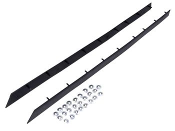 Black plastic trim strip with retaining clips for Kreidler Florett RS, RMC, RMC-S