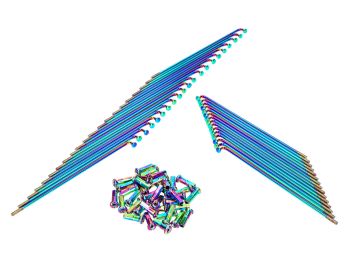 Spoke set 171mm / 177mm neochrome for Simson S50, S51, S70, S53, S83