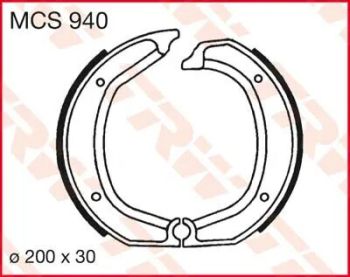 BRAKE SHOES TRW MCS940