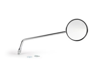 Mirror -BGM PRO, Ø=105mm- Vespa V50, 50N, PV125, ET3, Rally, Sprint, PX, Super, TS125, GT125, GTR125, GL150, SS180 - Chrome, right hand side