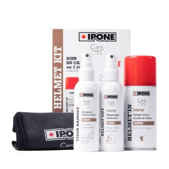 PACK NETTOYANTS CASQUE INTÉRIEUR/EXTÉRIEUR IPONE