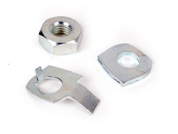 Locking set for auxiliary shaft axle incl. nut -BGM ORIGINAL- Vespa PX125, PX150, PX200, Cosa, T5 125cc