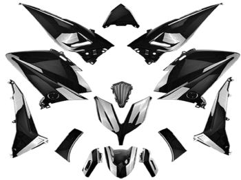 fairing parts kit 14-piece black for Yamaha T-Max 530 2015-2017