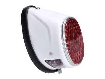 tail light assy moped oval white universal for Puch MS, MV, Maxi, Kreidler, Zündapp