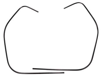 Edge protection / slotted tube set leg shield 1400mm black matt for Vespa GT, GTS, GTV 125-300ccm