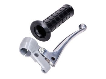 Clutch handle with rubber grip silver 22mm 100mm for Zündapp, Kreidler Flory, Hercules, Puch, KTM, DKW