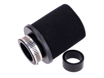 Air filter Powerfilter foam black 28/35mm 70x90mm straight for Bing, Puch Maxi