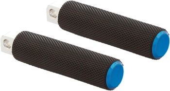 FOOTPEGS - KNURLED - BLUE