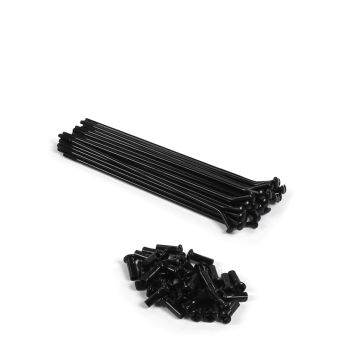 JEU DE 32 RAYONS DE ROUE NOIR 1,85 X 14"