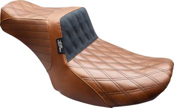 Tailwhip Seat - Double Diamond - Brown/Black Stitch