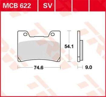 BRAKE PAD TRW MCB622SV