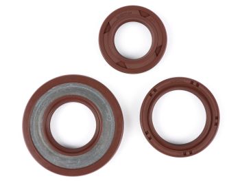 Oil seal set engine -BGM PRO, FKM/Viton® (E10/etahnol resistant)- Vespa Smallframe 19mm - V50, PV125, ET3, PK50, PK80, PK125 S