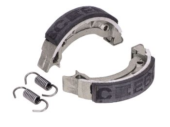 Brake shoe set 90x18mm for Zündapp, Kreidler, Puch, Hercules, Tomos, DKW, Piaggio moped, moped with drum brake