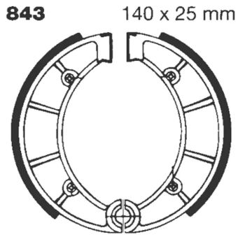 BRAKE SHOE GROOVED
