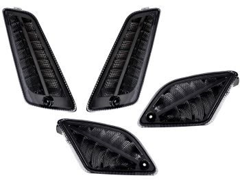 turn signal set front and rear Moto Nostra dynamic LED running light smoked for Vespa GT, GTL, GTV, GTS 125-300