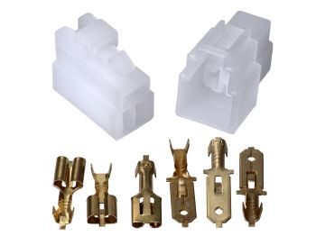 electrical wiring repair / connector kit 3 pins 6.3mm 8-piece