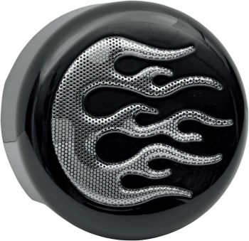 COVER HORN BLK/CHR FLAME