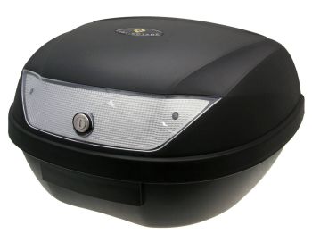 Top Case maxi trunk black - lock with 2 keys, clear lens - 51L capacity