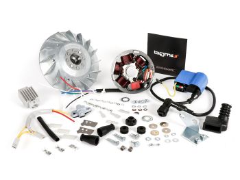 Ignition -BGM PRO 12V Touring - Conversion to electronic ignition - Motovespa 125/150 - 125N (V60M), 125S (V60MS), 125N (V101M), 125L (V101M), 125N (542M), 150S (V201M), 150S (502M), 150Sprint (04M), 150GS (04M) - 2300g