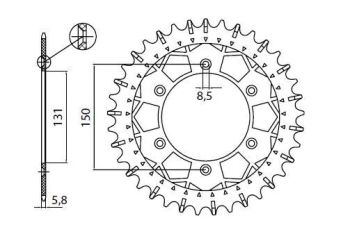REAR SPROCKET 520 49T WORK-Z