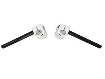handlebar stub set Doppler 2-piece, 22mm aluminum black D.30mm clamping for moped