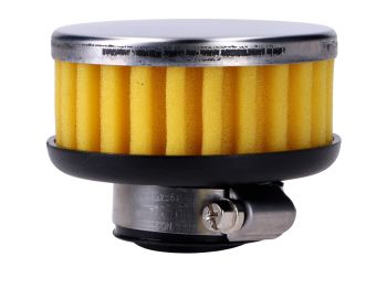 Air filter 28-35mm straight 80 x58mm foam yellow for Bing carburetor, Puch Maxi